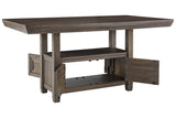 Johurst Grayish Brown Counter Height Dining Table by Ashley at Eve Furniture
