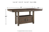 Johurst Grayish Brown Counter Height Dining Table by Ashley at Eve Furniture