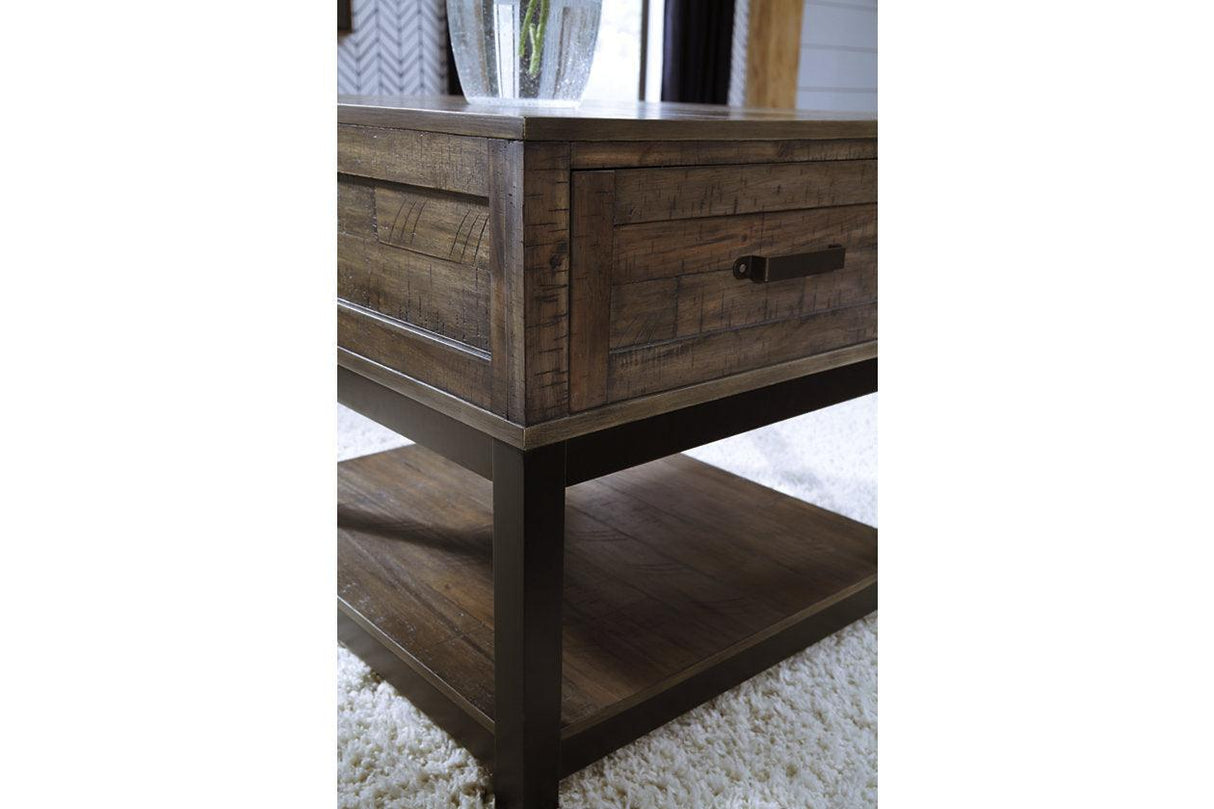Johurst Grayish Brown End Table by Ashley at Eve Furniture