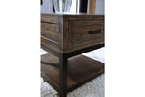 Johurst Grayish Brown End Table by Ashley at Eve Furniture