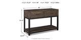 Johurst Grayish Brown Sofa/Console Table by Ashley at Eve Furniture