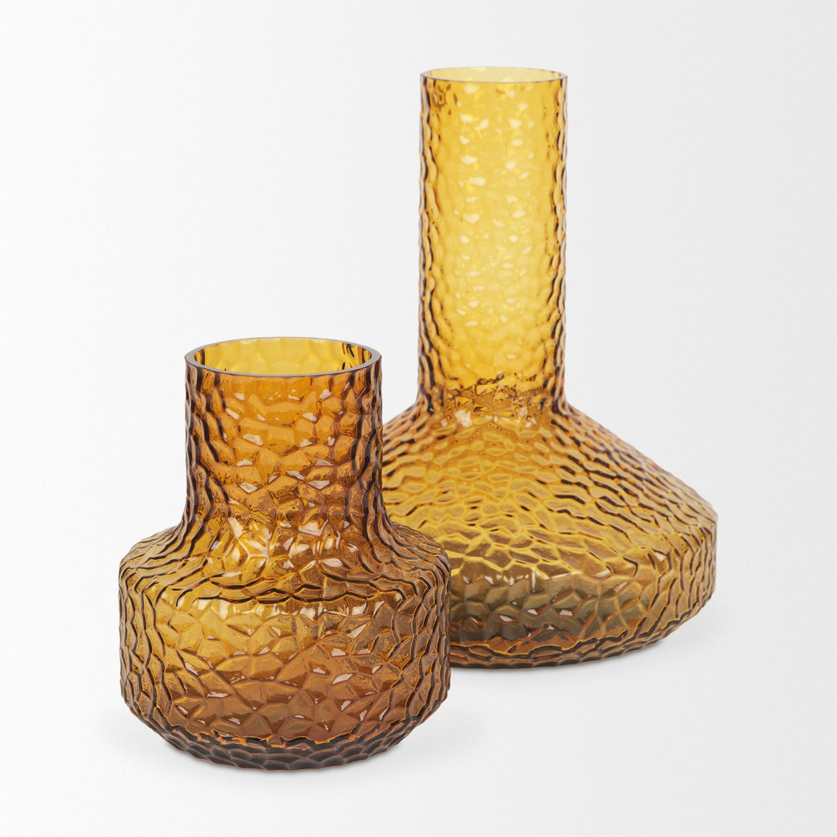Jolene 11.8" Amber Waterglass Glass Vase by Mercana at Eve Furniture