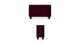 Jolene 6 Drawer Dresser Deep Red by Moe's Home at Eve Furniture