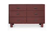 Jolene 6 Drawer Dresser Deep Red by Moe's Home at Eve Furniture