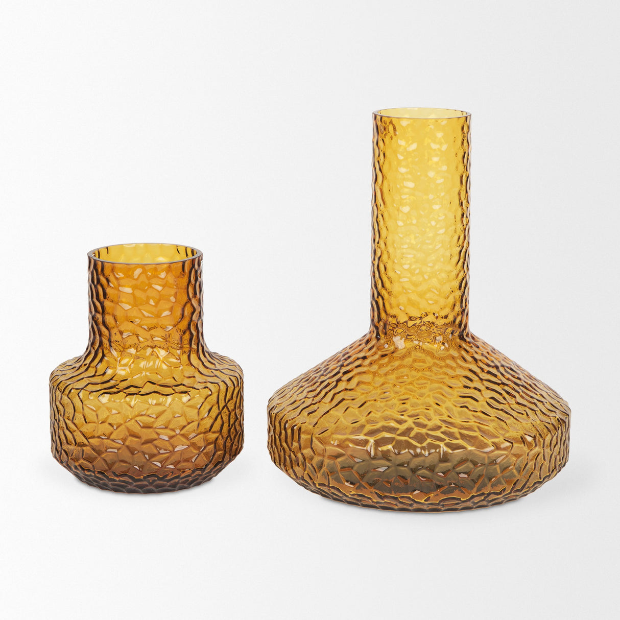 Jolene 7" Amber Waterglass Glass Vase by Mercana at Eve Furniture
