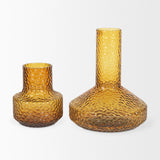 Jolene 7" Amber Waterglass Glass Vase by Mercana at Eve Furniture