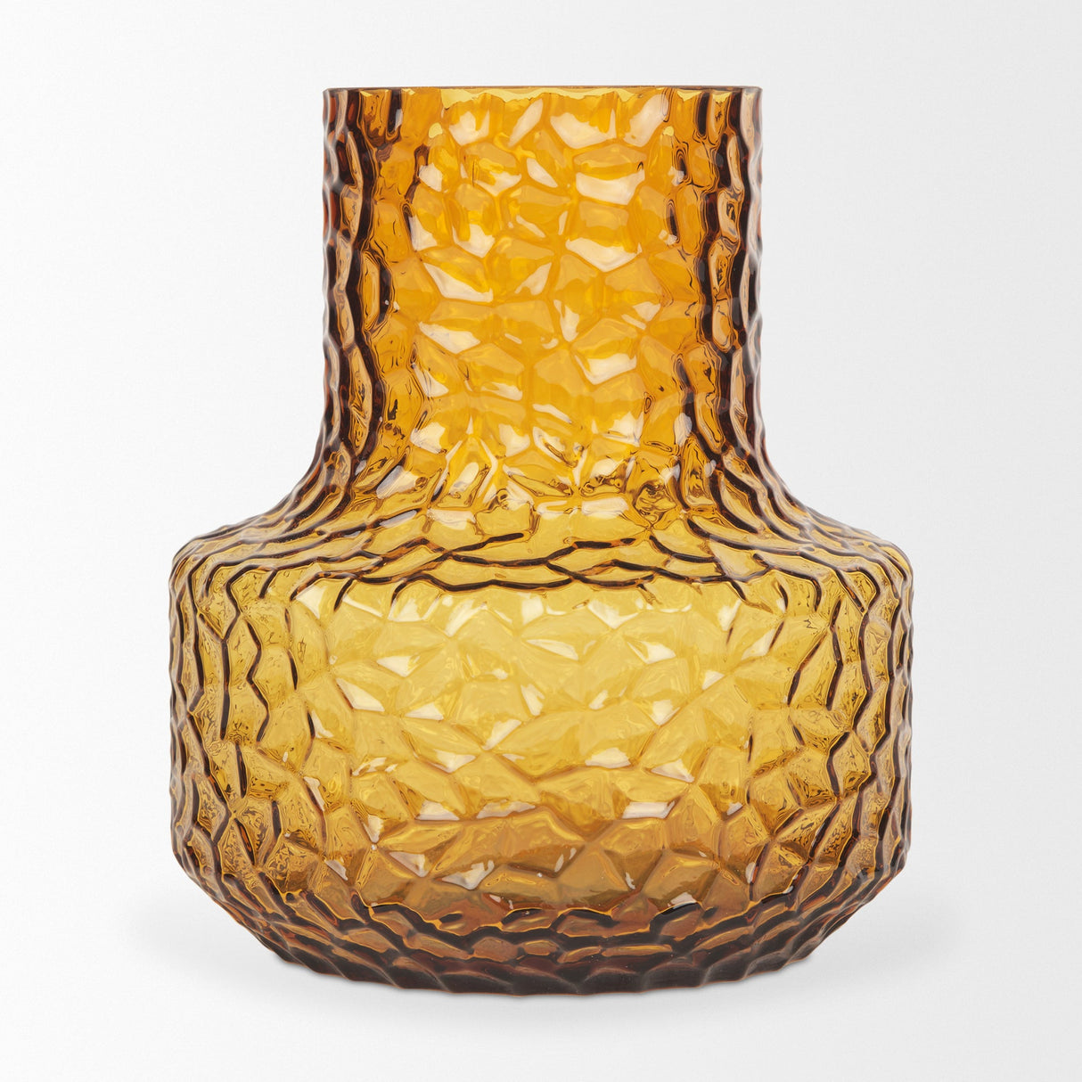 Jolene 7" Amber Waterglass Glass Vase by Mercana at Eve Furniture