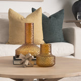 Jolene 7" Amber Waterglass Glass Vase by Mercana at Eve Furniture