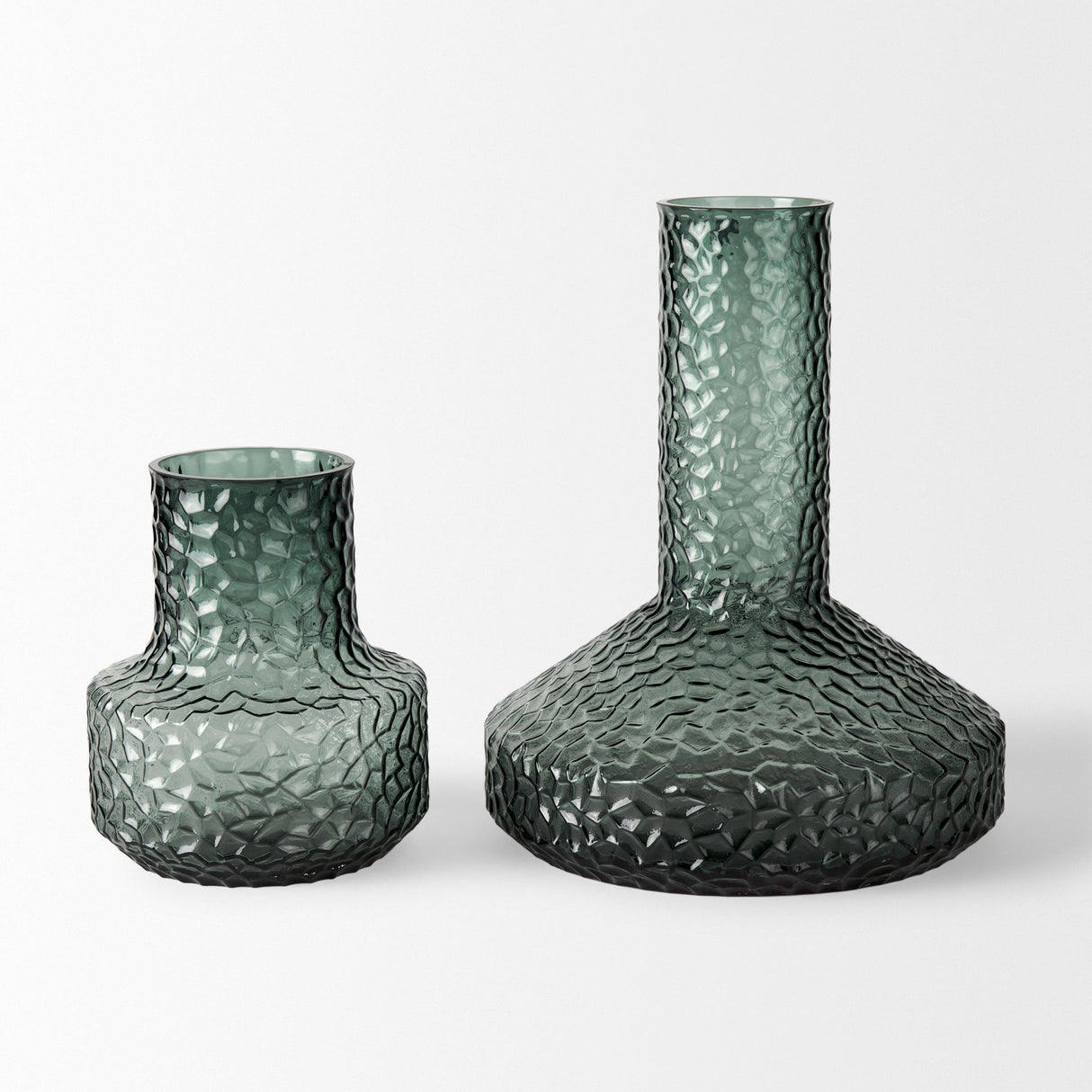 Jolene 7" Green Waterglass Glass Vase by Mercana at Eve Furniture
