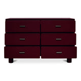 Jolene Deep Red 6 Drawer Dresser by Moe's Home at Eve Furniture