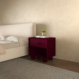 Jolene Deep Red Nightstand by MOES at Eve Furniture