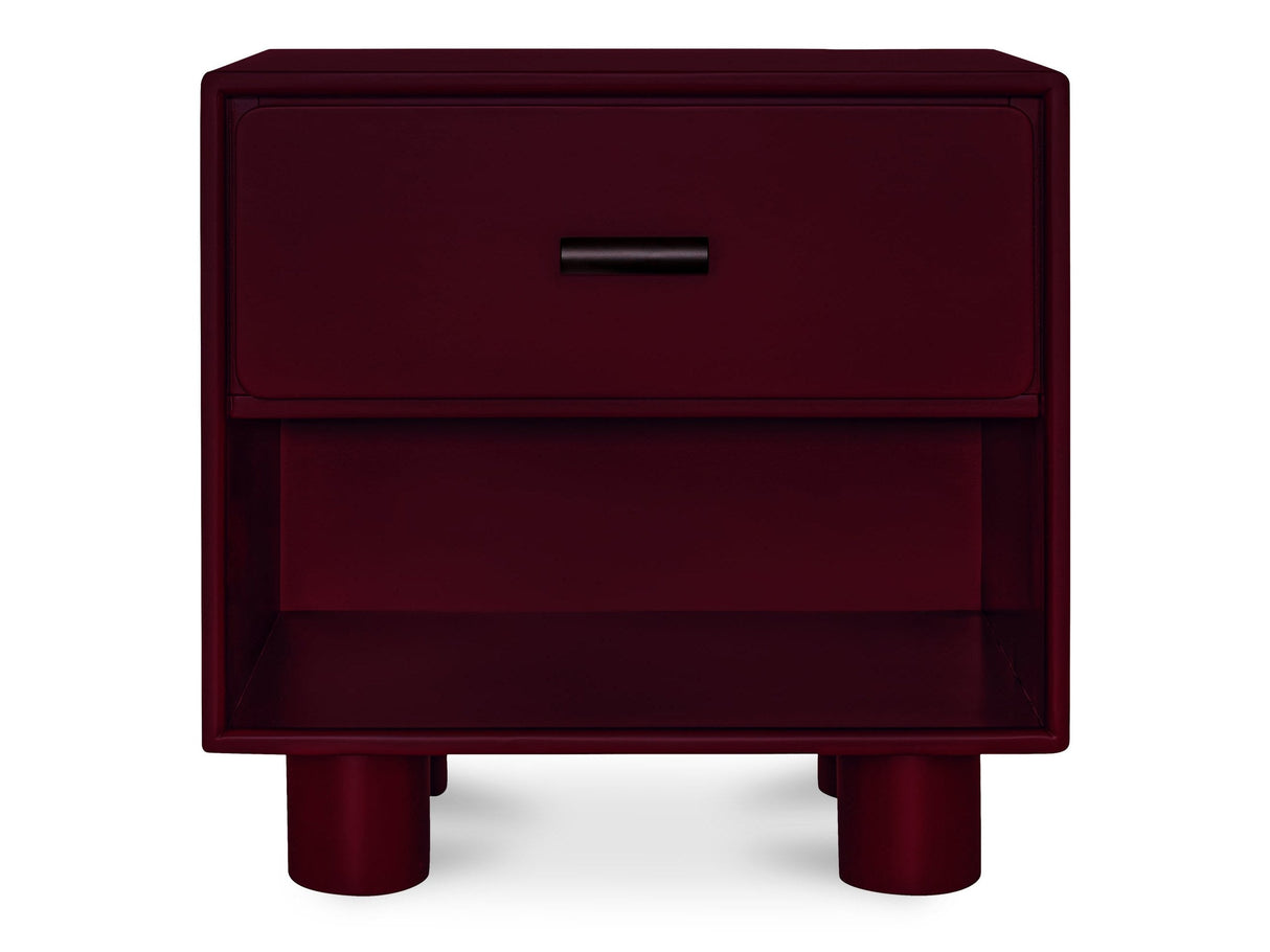 Jolene Deep Red Nightstand by MOES at Eve Furniture