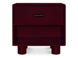 Jolene Deep Red Nightstand by MOES at Eve Furniture