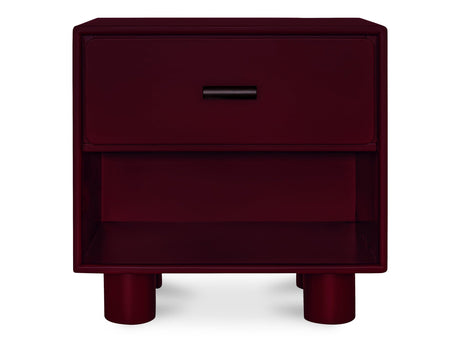 Jolene Deep Red Nightstand by MOES at Eve Furniture