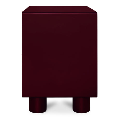 Jolene Deep Red Nightstand by MOES at Eve Furniture