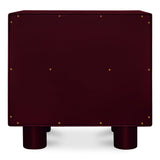 Jolene Deep Red Nightstand by Moe's Home at Eve Furniture