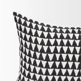 Jolie Cream w/ Black Print Linen Lumbar Decorative Pillow Cover by Mercana at Eve Furniture