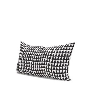 Jolie Cream w/ Black Print Linen Lumbar Decorative Pillow Cover by Mercana at Eve Furniture