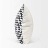 Jolie Cream w/ Black Print Linen Square Decorative Pillow Cover by Mercana at Eve Furniture