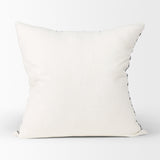 Jolie Cream w/ Black Print Linen Square Decorative Pillow Cover by Mercana at Eve Furniture