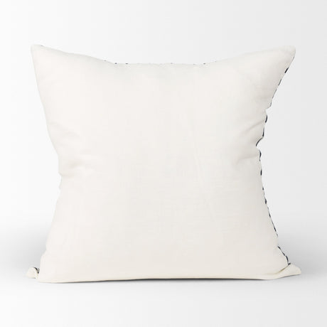 Jolie Cream w/ Black Print Linen Square Decorative Pillow Cover by Mercana at Eve Furniture