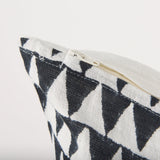 Jolie Cream w/ Black Print Linen Square Decorative Pillow Cover by Mercana at Eve Furniture