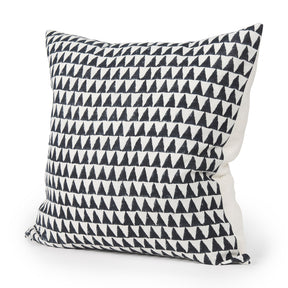 Jolie Cream w/ Black Print Linen Square Decorative Pillow Cover by Mercana at Eve Furniture