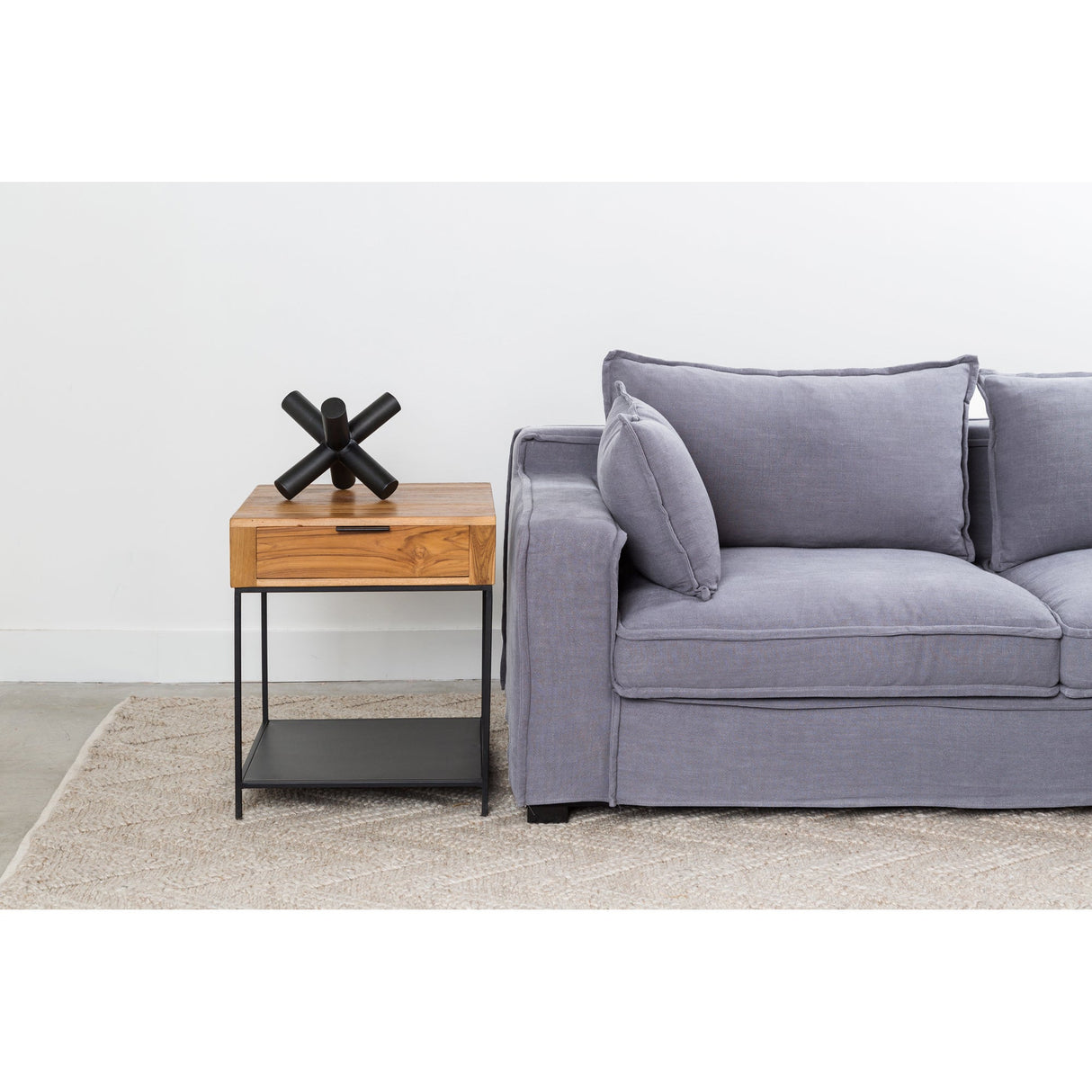 Joliet Natural Side Table by Moe's Home at Eve Furniture