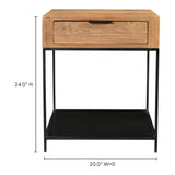 Joliet Natural Side Table by Moe's Home at Eve Furniture