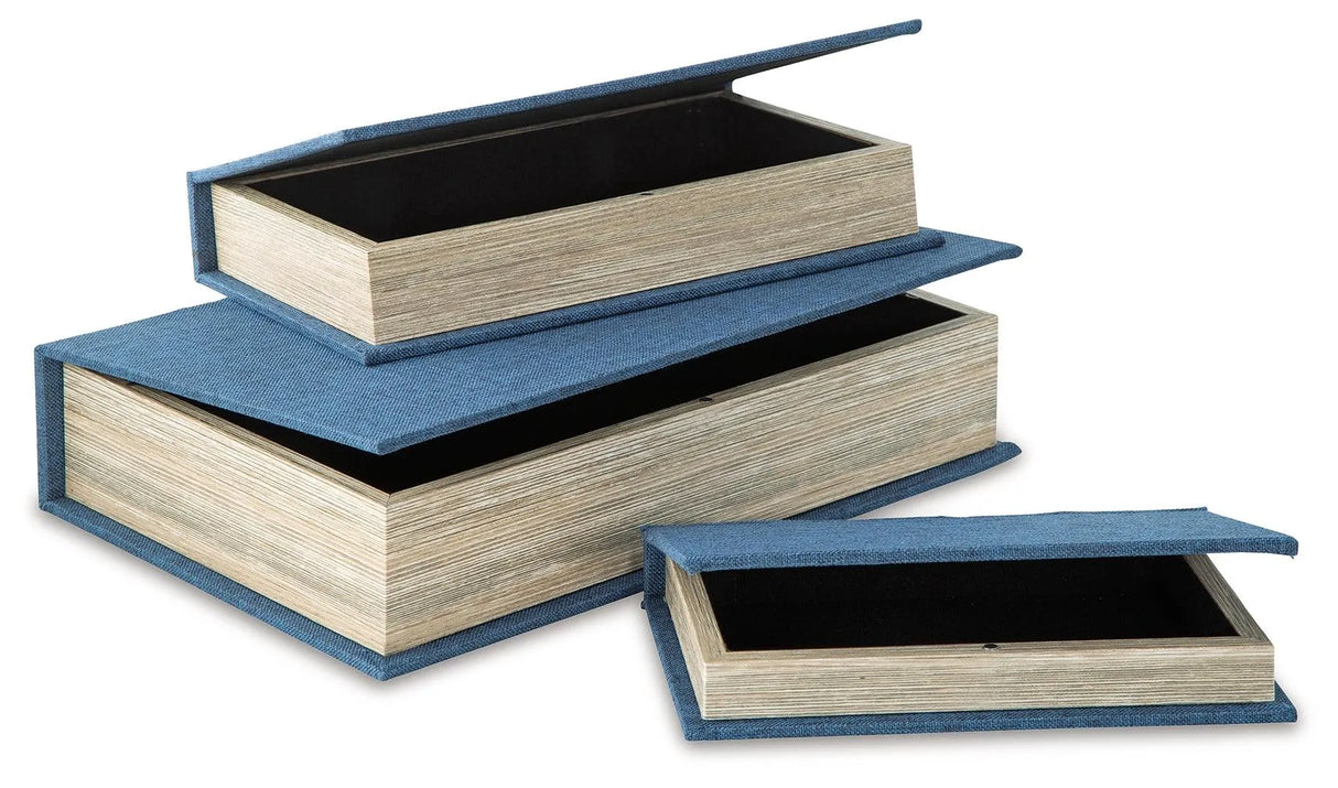 Jolina Blue Box Set by Ashley at Eve Furniture