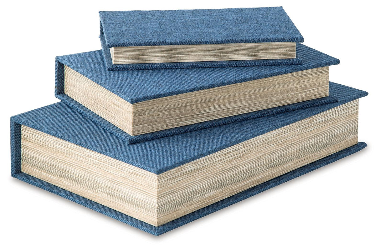 Jolina Blue Box Set by Ashley at Eve Furniture