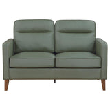 Jonah 2-piece Upholstered Track Arm Sofa Set Green