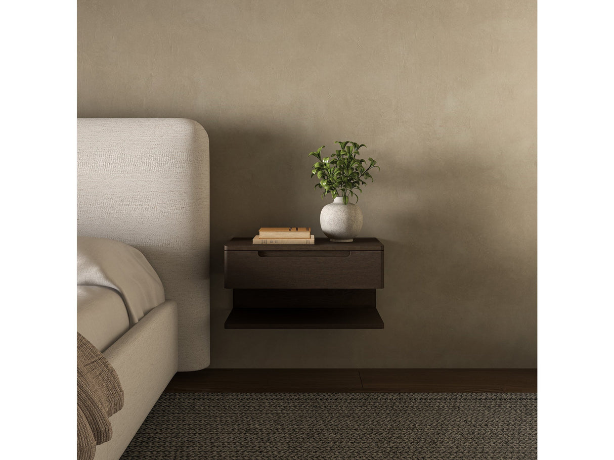 Jonah Dark Brown Floating Nightstand by MOES at Eve Furniture