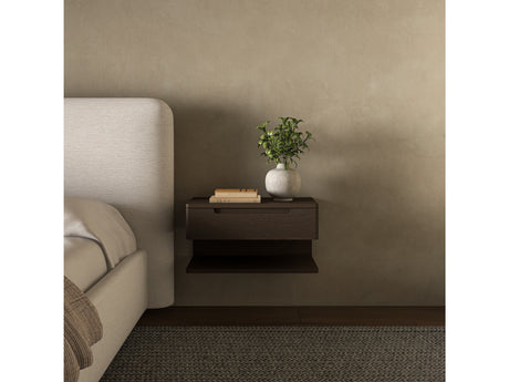 Jonah Dark Brown Floating Nightstand by MOES at Eve Furniture
