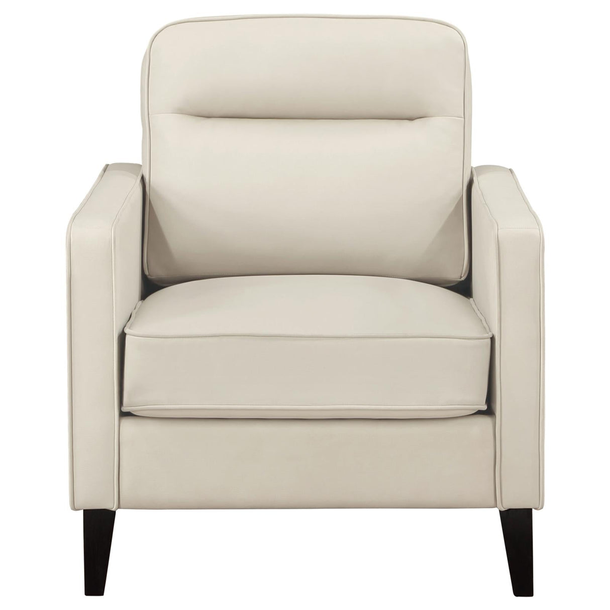 Jonah Ivory Upholstered Track Arm Accent Club Chair