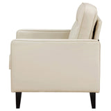 Jonah Ivory Upholstered Track Arm Accent Club Chair