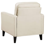 Jonah Ivory Upholstered Track Arm Accent Club Chair