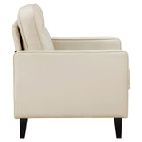 Jonah Ivory Upholstered Track Arm Accent Club Chair