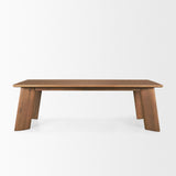 Jonan Brown Solid Mango Wood Rectangular Dining Table by Mercana at Eve Furniture