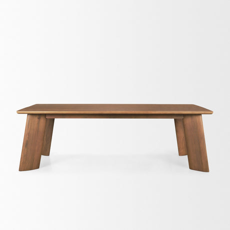 Jonan Brown Solid Mango Wood Rectangular Dining Table by Mercana at Eve Furniture