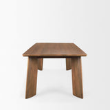 Jonan Brown Solid Mango Wood Rectangular Dining Table by Mercana at Eve Furniture