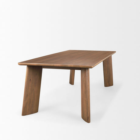 Jonan Brown Solid Mango Wood Rectangular Dining Table by Mercana at Eve Furniture
