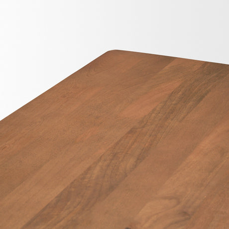 Jonan Brown Solid Mango Wood Rectangular Dining Table by Mercana at Eve Furniture