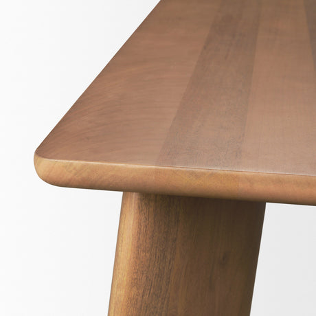 Jonan Brown Solid Mango Wood Rectangular Dining Table by Mercana at Eve Furniture