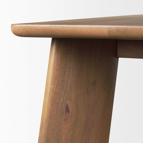 Jonan Brown Solid Mango Wood Rectangular Dining Table by Mercana at Eve Furniture