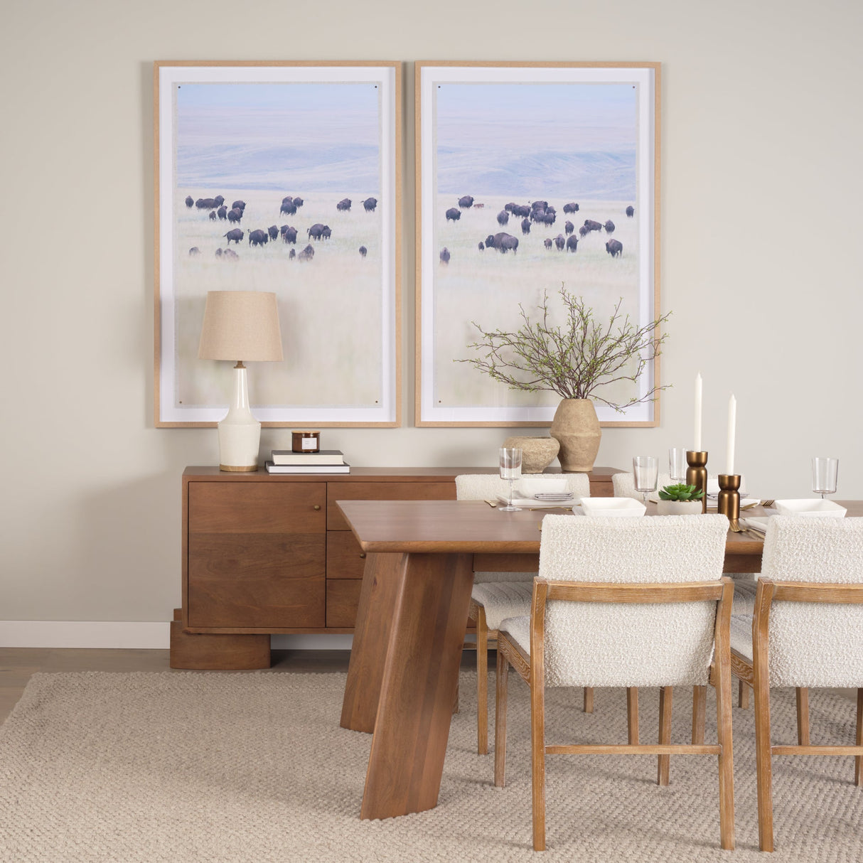 Jonan Brown Solid Mango Wood Rectangular Dining Table by Mercana at Eve Furniture