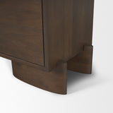 Jonan Dark Brown Wood w/ Dark Aged Brass 2 Door 3 Drawer Sideboard by Mercana at Eve Furniture
