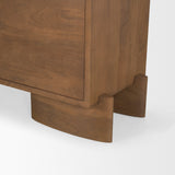 Jonan Medium Brown Wood w/ Dark Aged Brass 2 Door 3 Drawer Sideboard by Mercana at Eve Furniture