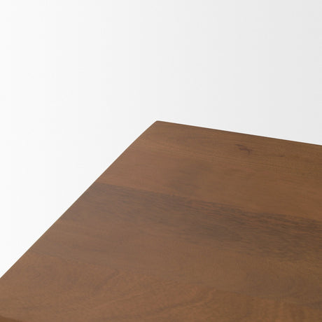 Jonan Medium Brown Wood w/ Dark Aged Brass 2 Door 3 Drawer Sideboard by Mercana at Eve Furniture