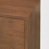 Jonan Medium Brown Wood w/ Dark Aged Brass 2 Door 3 Drawer Sideboard by Mercana at Eve Furniture